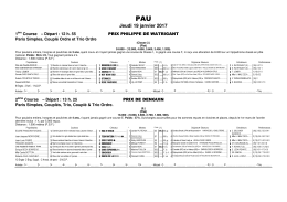 Jeudi 19 janvier 2017 - Resultat