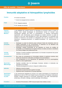 Immunité adaptative et hémopathies lymphoïdes