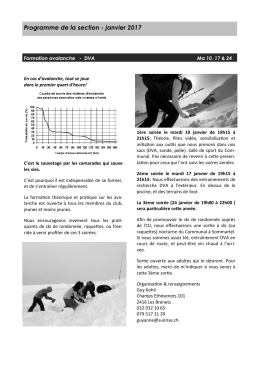 Voir le document PDF joint - Club Alpin Suisse