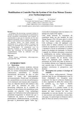 Modélisation et Contrôle Flou du Système d`Air d`un Moteur Essence