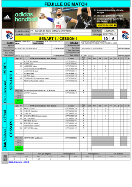 feuille de match