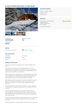 purchase Chalet Gryon: Le r&ecirc;ve en pleine nature