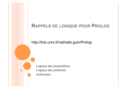 rappels de logique pour prolog - LIRIS
