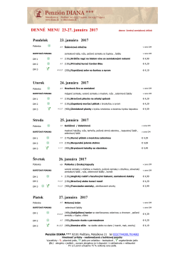 Denn&eacute; menu - Penzi&oacute;n Diana