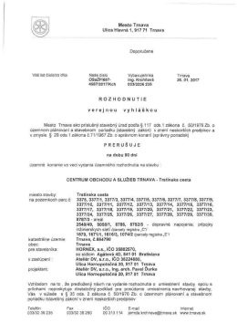 Cenntrum obchodu a služieb Trnava