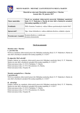 15. Návrh na zaradenie elokovaných pracovísk Základnej