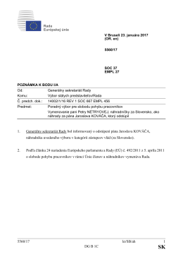 5560/17 kt/SB/ah 1 DG B 1C 1. Generálny sekretariát Rady bol