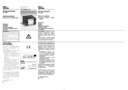 Dichtheitskontrolle TC 410 Betriebsanleitung Kontrola