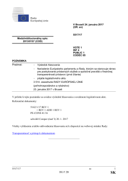 5517/17 zc 1 DG F 2B V prílohe k tejto poznámke sa uvádza
