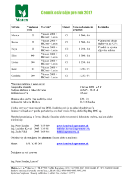 Stiahnite si cenn&iacute;k osiva s&oacute;je pre rok 2017, vo