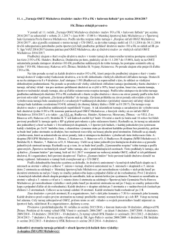 vyhodnotenie - ObFZ Michalovce