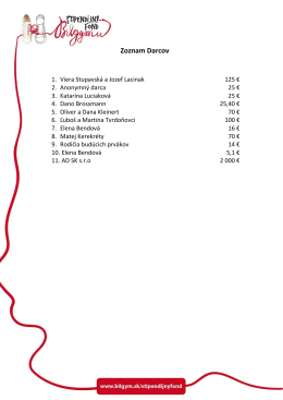Zozname darcov.