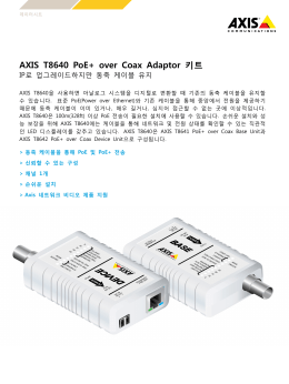 AXIS T8640 PoE+ over Coax Adaptor 키트
