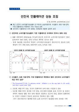 선진국 인플레이션 상승 조짐