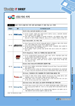 표 I-4 최근 주간 신흥 기타 지역 유력 일간지들의 관련 주요
