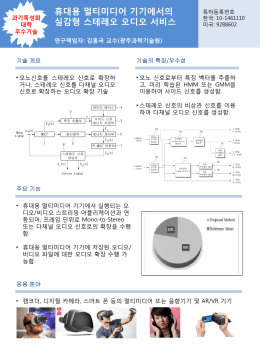 휴대용 멀티미디어 기기에서의 실감형 스테레오 오디오 서비스