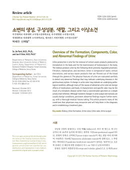 소변의 생성, 구성성분, 색깔, 그리고 이상소견