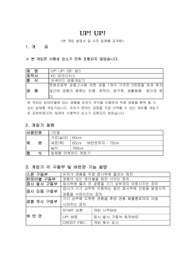 1. 개 요 2. 게임기 제원 3. 게임기 각 구동부 및 버턴판 기능 설명