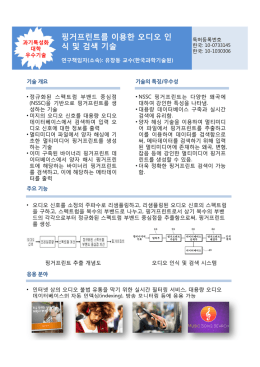 핑거프린트를 이용한 오디오 인 식 및 검색 기술