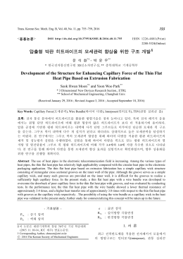 압출형 박판 히트파이프의 모세관력 향상을 위한 구조 개발