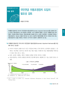국민연금 자동조정장치 도입의 필요성 검토