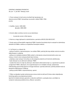 EVROPSKO JUNIORSKO PRVENSTVO 28. juni – 2. juli 2017