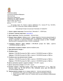 Република Србија Аутономна Покрајина Војводина Општина