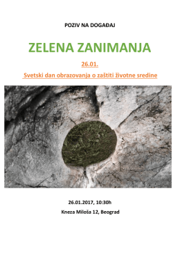 ZELENA ZANIMANJA