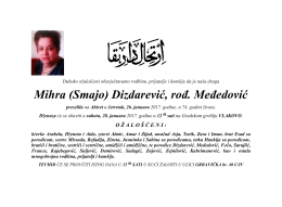 Mihra (Smajo) Dizdarević, rođ. Međedović