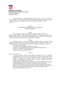 Odluka o nerazvrstanim cestama na području općine Kumrovec