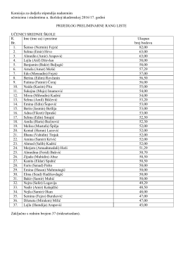 Komisija za dodjelu stipendija nadarenim