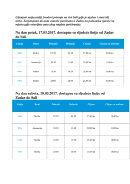 Plovidbeni red ZD-Sali