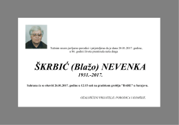 ŠKRBIĆ (Blažo) NEVENKA