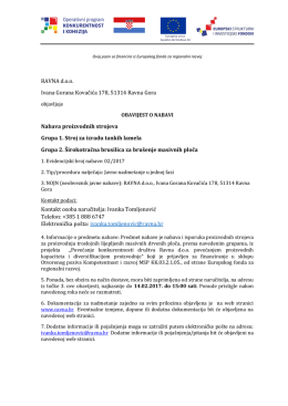 Obavijest o nabavi 24.01.20107.