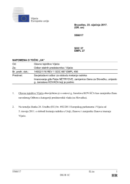 5560/17 IL/as 1 DG B 1C 1. Glavno tajništvo Vijeća obaviješteno je o