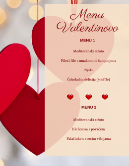 Menu Valentinovo