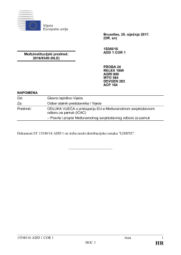 15540/16 ADD 1 COR 1 /msu 1 DGC 1 Dokument ST 15540/16 ADD