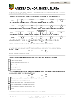 anketa za korisnike usluga