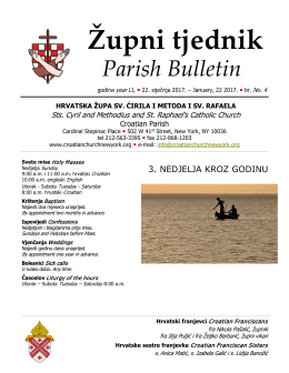 Župni tjednik - Croatian Church New York Home