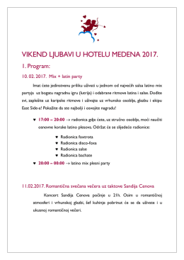 vikend ljubavi u hotelu medena 2017.