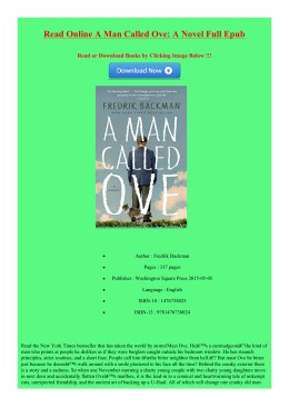 Read Online A Man Called Ove: A Novel Full Epub