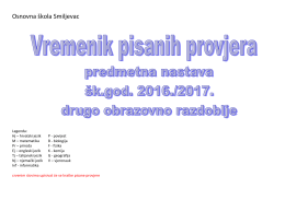 Predmetna nastava - Osnovna škola Smiljevac