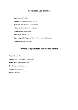 Impresszum &eacute;s T&aacute;rhelyszolg&aacute;ltat&oacute;