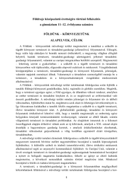 Földrajz középszintű érettségire történő felkészítés a gimnázium 11