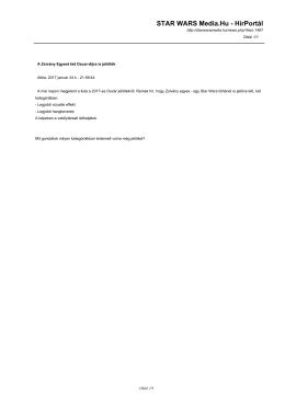 A Zsiv&aacute;ny Egyest k&eacute;t Oscar-d&iacute;jra is jel&ouml;lt&eacute;k