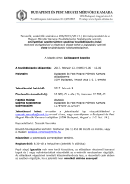 Továbbképzés indul - MK Nonprofit Kft.