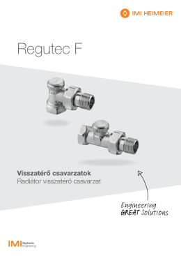 Regutec F - IMI Hydronic Engineering