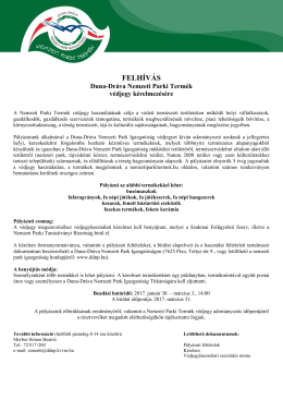 felh&iacute;v&aacute;s - Duna-Dr&aacute;va Nemzeti Park Igazgat&oacute;s&aacute;g