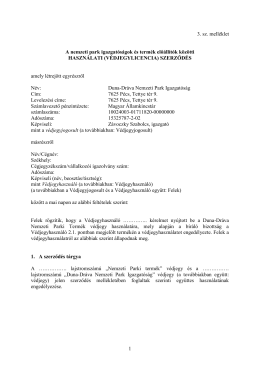 Védjegyhasználati szerződés - Duna