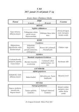 4. hét 2017. január 23.-tól január 27.